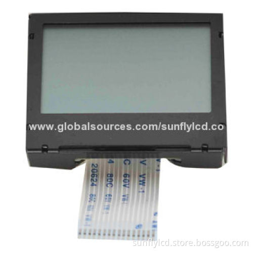 128 x 64-dot FSTN Graphics LCD Module, Outline Sized 46 x 32 x 11mm, Grey Mode Blue Backlight